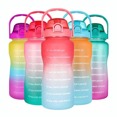 China 1 Gallon Tritan BPA Free Custom Made Sport Viable GYM Large 1 Gallon Leakproof Camping Drinking Motivational Water Bottle for sale