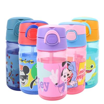 China 300/400ml Viable Kids Water Bottle BPA Free Wide Mouth Flip Sip Easy Open Lightweight Drinking Leakproof Water Bottle With Cute Print for sale