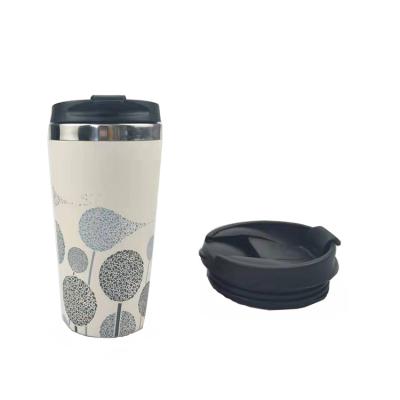 China Sustainable 450ml Spill Proof Travel Mug Reusable Coffee Mug Bamboo for sale