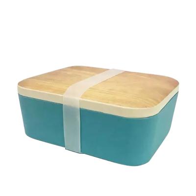 China Amazon Sustainable Best Selling Biodegradable Japanese Bamboo Fiber Lunch Box Airtight Food Container for sale