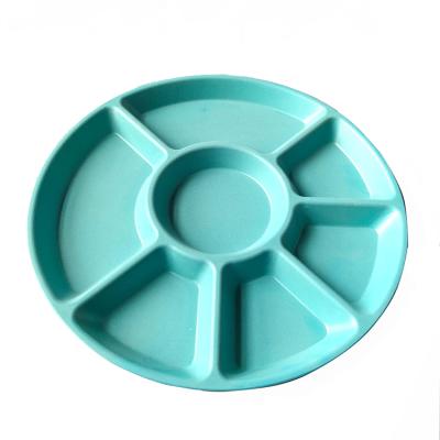 China Wholesale Round Bamboo Fiber Tray Chip Viable And Perfect Dip Dish For Snack for sale