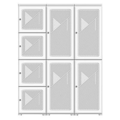 China Simple Assembly Foldable Home Rental Simple Modern Plastic Cabinet Room Bedroom Wardrobe Cloth Free Installation Wardrobe for sale