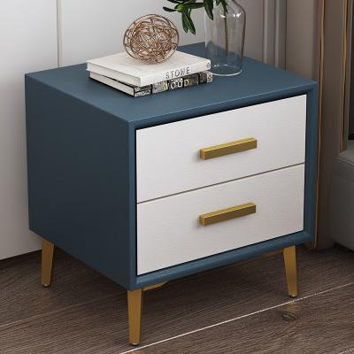 China Other Luxury Solid Wood Storage Cabinet Nightstands Simple Modern Single Light Bedside Cabinet Locker Top Bedroom Small for sale