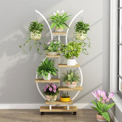 China Modern Indoor Flower Frame Flower Shelf Green Plant Stand Flower Pot Rack for sale