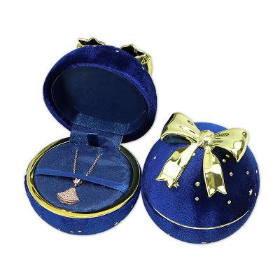 China Custom Jewelry Package Fashion Trend Jewelry Necklace Ring Box Pendant Box Gift Packaging Storage Box Blue Luxury Package Customized MT for sale