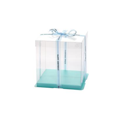 China Recycled Materials Cake Box With Clear Lid Cake Packaging Box With Clear Lid for sale