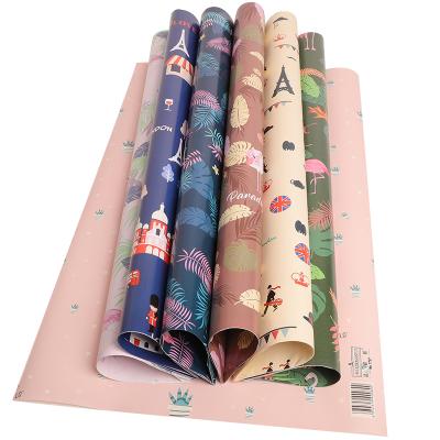 China Factory direct gift wrapping paper waterproof own design marble logo for sale