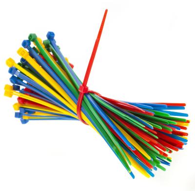 China Eco-Friendly 3.6*200mm plastic 8 inch strap cable zip ties nylon kabelbinder multi color self-locking flexible cable tie for sale