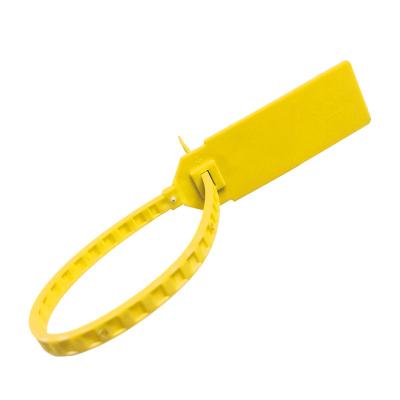 China Logistics security seals - pull up type. Length adjustable plastic seals 9.8 inch polypropylene for sale