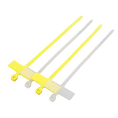 China Bundling and ID/cable wire and other high quality custom yellow and white 2.5x100mm identification cable ties manufacturer for marker cable ties for sale