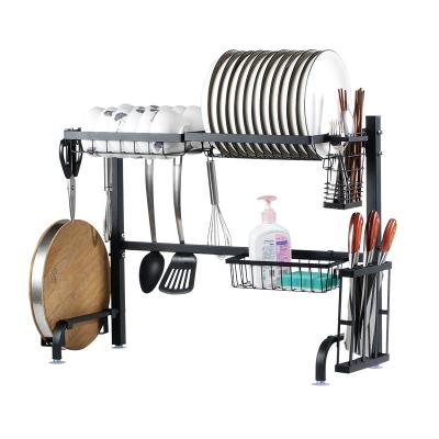 China Minimalist Metal Kitchen Sink Drain Rack Kitchen Racks Dishes Dish Drying Storage Rack for sale