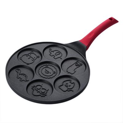 China Sustainable Seven-hole Breakfast Egg Pan Maifan Stone for sale