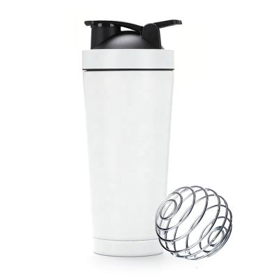 China Custom Sustainable 550ml 750ml Insulated Double Wall 304 Stainless Steel Protein Shaker Bottle for sale