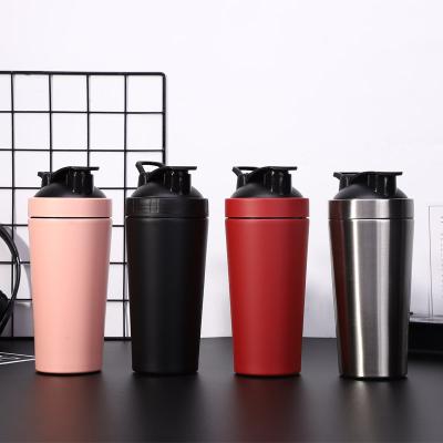 China Low MOQ Custom Gym Double Wall Protein Shaker Stainless Steel Insulated Viable for sale