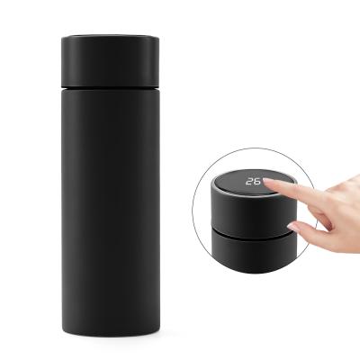 China 300ml Mini Hot Selling Food Grade 304 Stainless Steel Display Vacuum Flask Double Wall Led Smart Stored Water Bottle for sale