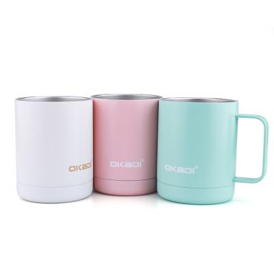 China Sustainable Wholesale Custom 12oz Double Wall Stainless Insulated Thermal Coffee Mug With Logo for sale