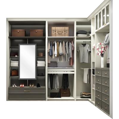 China Europe style white color water transfer printing finish stainless steel wardrobe for sale