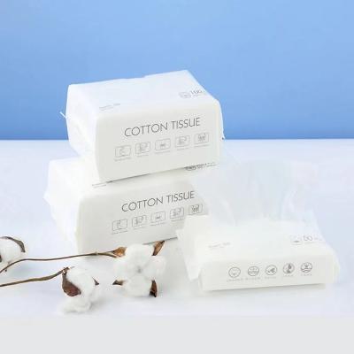 China Hot Selling 100% Child Safe Cotton Soft Baby Facial Tissue Package Dry Cloth for sale