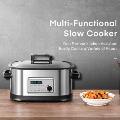 China Timesaver Programmable Hotel Digital Slow Cooker 10 Universal One Touch Cooking Functions Sauté Roast Bake Food Warmer Rice Cooke for sale