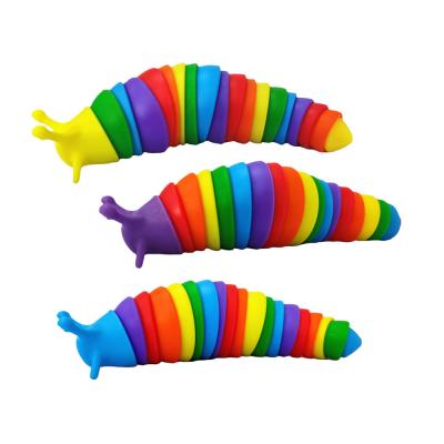 China 3d Printing Tiktok Style Noise Stir Sensory Toys Plastic Snail Stirrer Animal Shape Toy Articulated Pressure Relieving Toys for sale