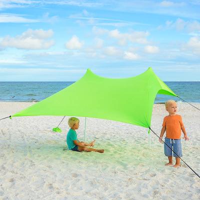 China UV-Resistant Lycra Family Stretch Sun Beach Tent Anti UV Beach Pop-Up Canopy for sale