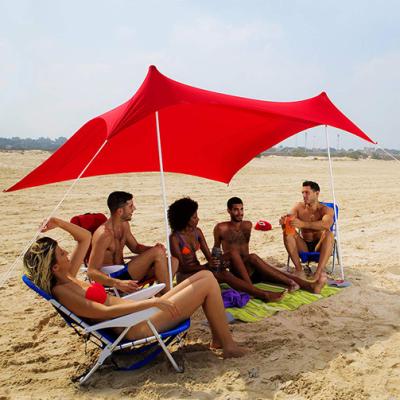 China UV-Resistant Beach Shade Tent Outdoor Camping UPF50+ Sunshade With Pole for sale