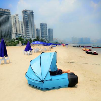 China UV Resistance Customized Outdoor Waterproof UV Proof Double Inflatable Sunshade Sofa Beach Lounge Chair for sale