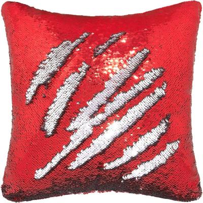 China Folded Sequin Pillow Cover Cushion Covers Flip Sequins Decorative Throw Pillow Case for sale