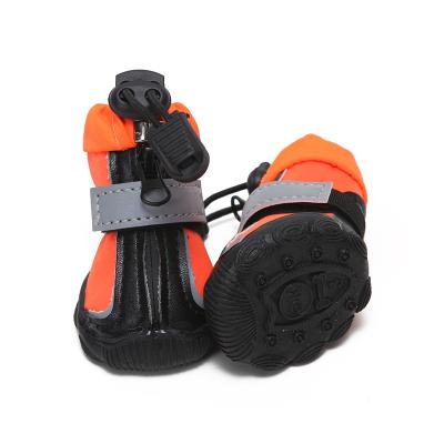 China Lovoyager Sustainable Waterproof Nylon Neoprene Reflective Dog Boots Comfortable Waterproof Pet Shoes Dog Boots for sale