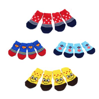 China Durable Cute Cartoon Indoor Use Anti Slip Pet Shoe Socks For Cats In Factory Price for sale