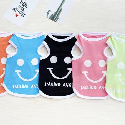 China Lovoyager Sustainable Pet Summer Dog Clothes Puppy Clothing Cotton Dog Tank Tops for sale