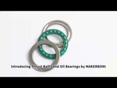 Thrust Ball Solid Oil Bearings High Load Capacity Maintenance-Free for Standard and Custom Sizes