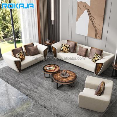 China (Other) Customized High End Glossy Baked Sofa Set Velvet Sofa Set Solid Wood Frame 2 3 Seater Lacquer Villa Living Room Combination Adjustable 1 for sale