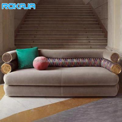 China (Other)Adjustable Luxury Club Sofa Back Design Couch Villa Lobby Combination 1 Set Patchwork Embroidery Living Room Cloth Arc 2 3 Seater for sale