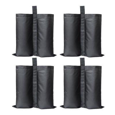 China Manufacturer Waterproof Black 4 Pack Weight Bag Leg Weights For Pop Up Canopy Tent Sand Bags For Instant Outdoor Sun Shelter Canopy Legs for sale