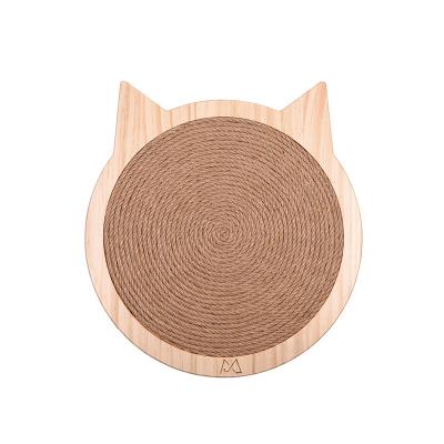 China Factory Stocked Wholesale Cat Scratcher Board Sisal Cat Toy Scratching Post Mat Wall Mounted Scratcher Pad for sale