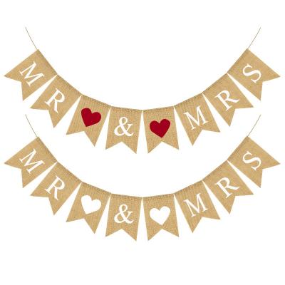 China Wedding Photo Prop MR MS Alphabet Printable Wedding Photo Prop Banners for sale