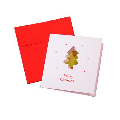 China Luxury Wholesale Creative Small Hanging Card Christmas Gift Decoration Material Christmas Tree Ornaments Christmas Card for sale