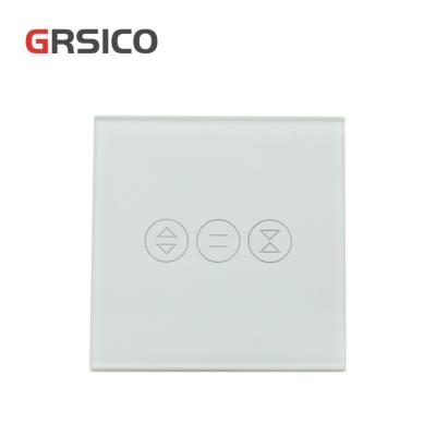 China Residential Smart Home OEM EU 220V Square Wifi Control Multifunctional Standard Curtain Touch Switch for sale