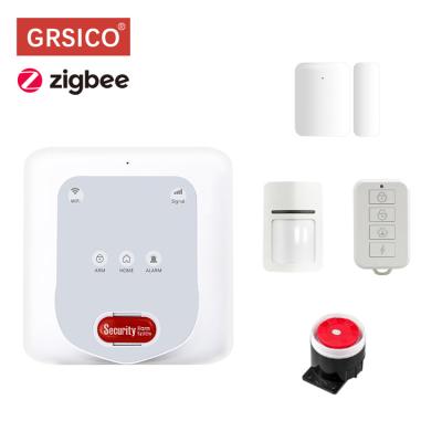 China Tuya Zigbee GSM Alarm System for Home Security Systems, with Sirens and PIR Detectors 138*137*21.8mm for sale