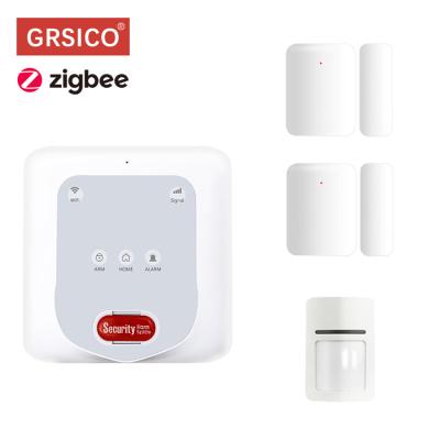 China Tuya Zigbee Smart Home Alarm System with Door and Window Sensors and PIR Motion Sensors 138*137*21.8mm for sale