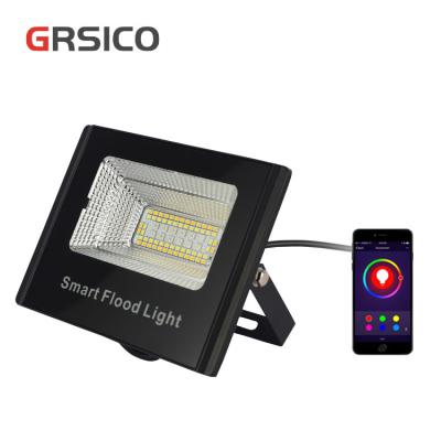 China Tuya Universal Life 24 Watt Wifi Smart APP Wireless Remote Control Square RGB LED Outdoor Flood Lights for sale