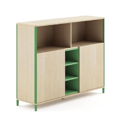 Cina FLEX Modern Multi Tier Office Credenza Sideboard con cinque scaffali aperti doppia porta in vendita