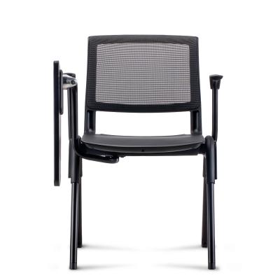 China Silla de oficina de malla ergonómica, sillas de sala de conferencias de malla con tableta de escritura plegable en venta