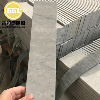 China Super Thin Gray Marble Parquet Slab 1cm Slabs For Hotel Project for sale