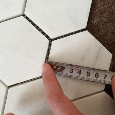 China 2018 USA Hot Sale White Marble Hexagon Flooring Backsplash Mosaic Slabs For Kitchen for sale