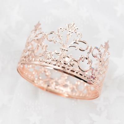 China Wholesale Eco-Friendly Disposable Cake Topper Birthday Mini Crown Cake Topper Crystal Pearl Tiara Cupcake Children Crown Leaves Crown Cake Topper for sale