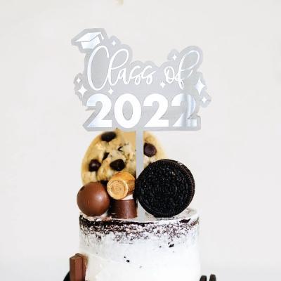 China Wholesale Eco-Friendly Disposable Congratulations Graduate Cake Topper For Class Of 2022 Graduation, 2022 High School Graduation Cake Topper klein for sale