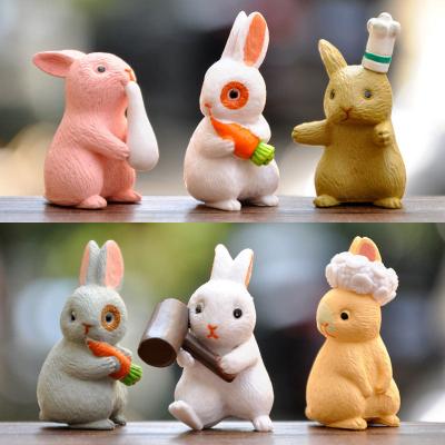 China Wholesale Eco-Friendly Disposable Easter Bunny Cake Decorations Rabbit Animal Ornaments Cake Topper Happy Birthday Party Decor Photo Props Cake Topper for sale