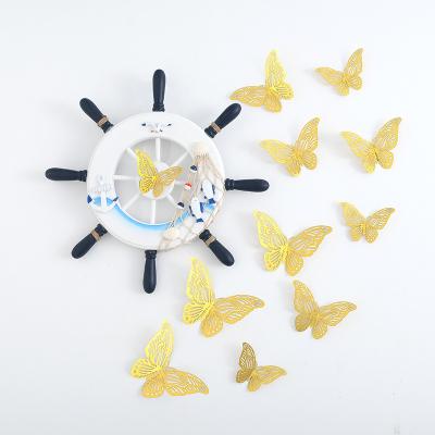 China Wholesale 12PCS Rose Gold Butterfly Wall Decals Disposable witHome Nursery Classroom Classroom Kids Eco-Friendly Butter Fly Gold 3d December Wall for sale